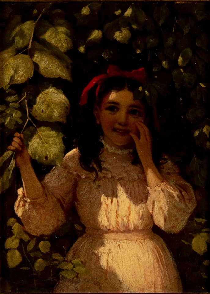 A Child Hiding in Ambush . by John George Brown