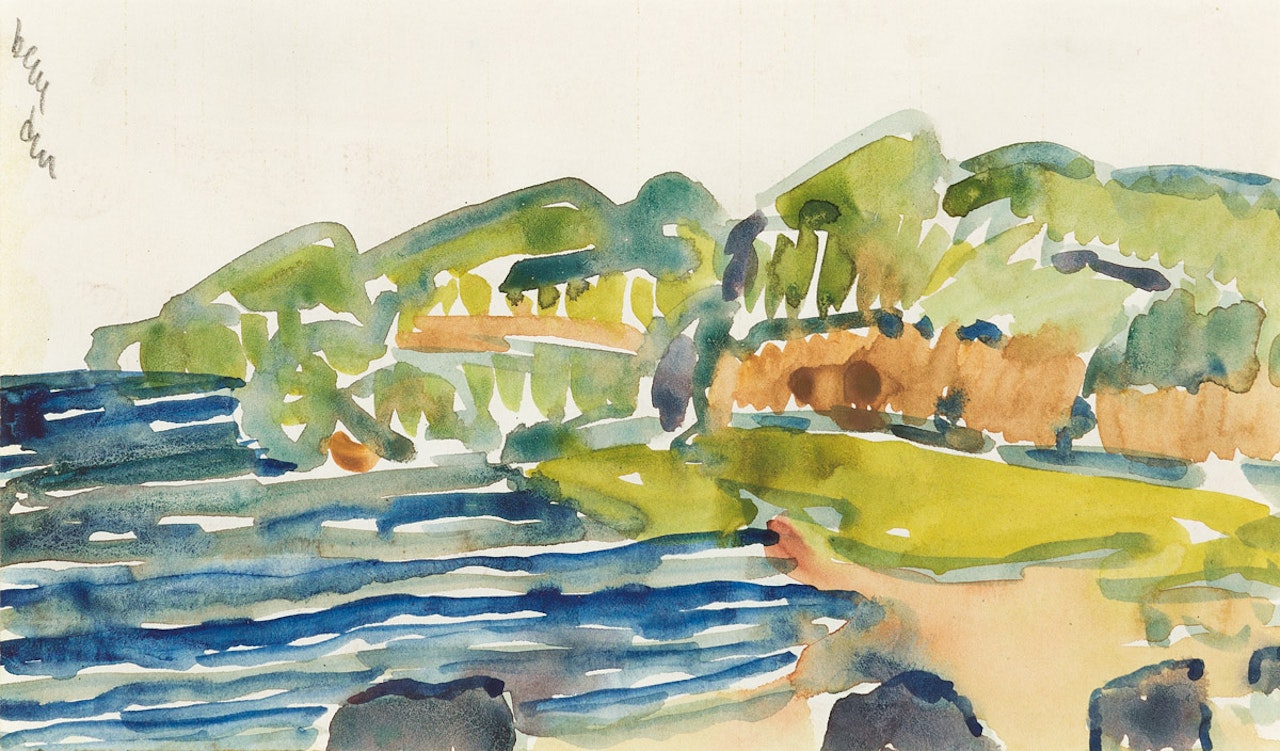 Beach, St. Martin . by Romare Bearden