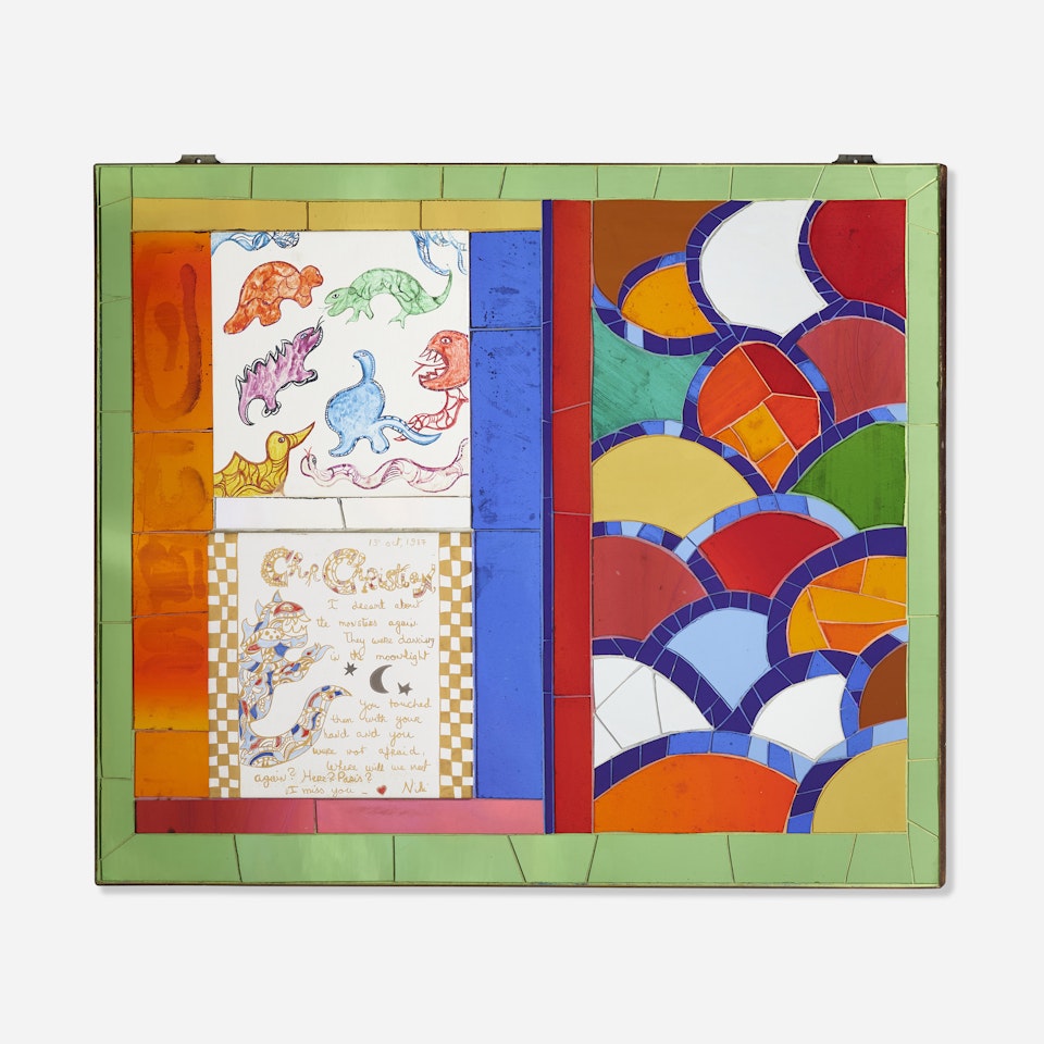 Two Panel Art with Animals by Niki de Saint Phalle
