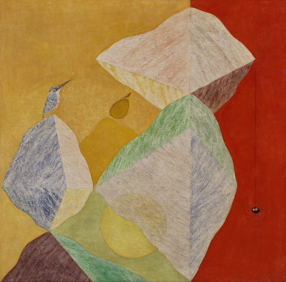 Untitled (Bird, Tree and Mountain Series) by Jagdish Swaminathan