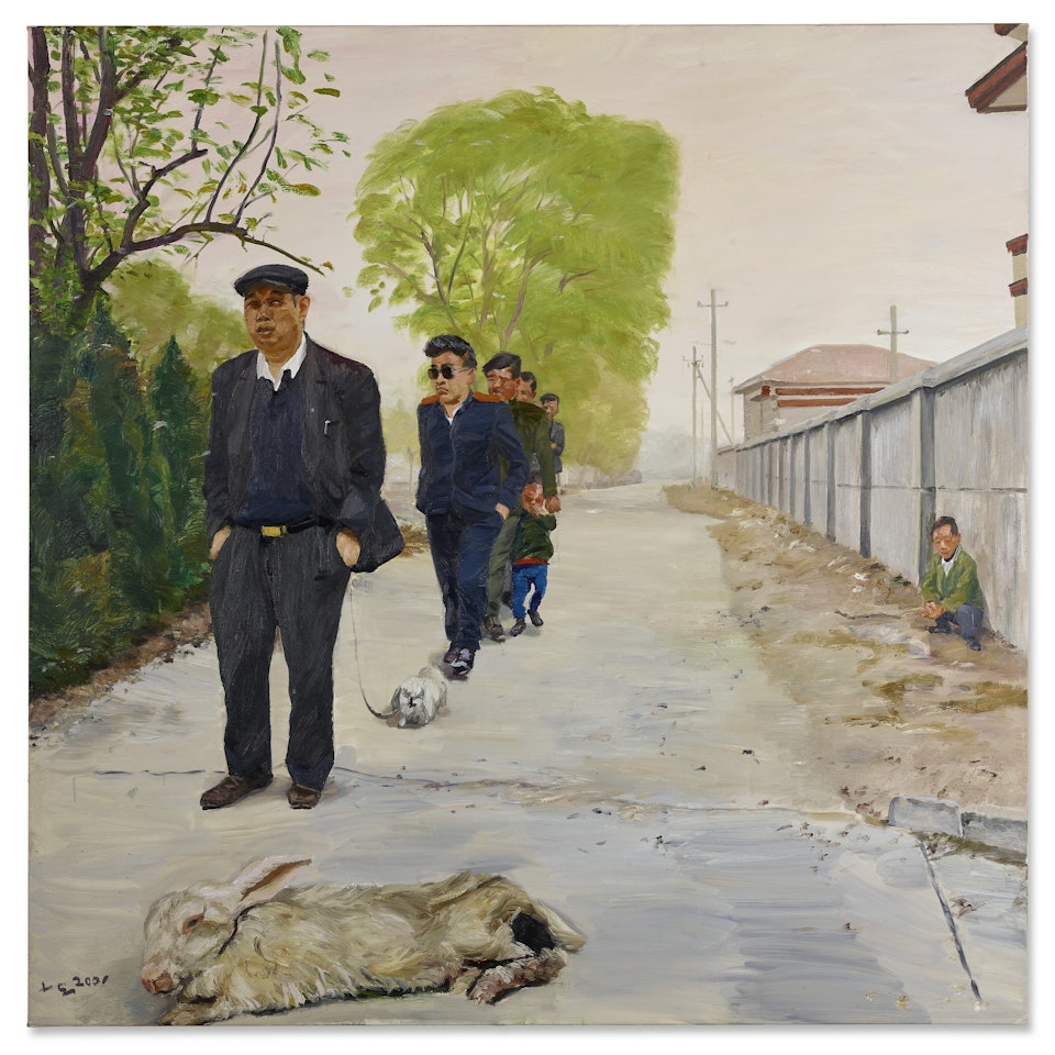 A Dying Rabbit and Nothing to do Men No. 2 by Liu Xiaodong