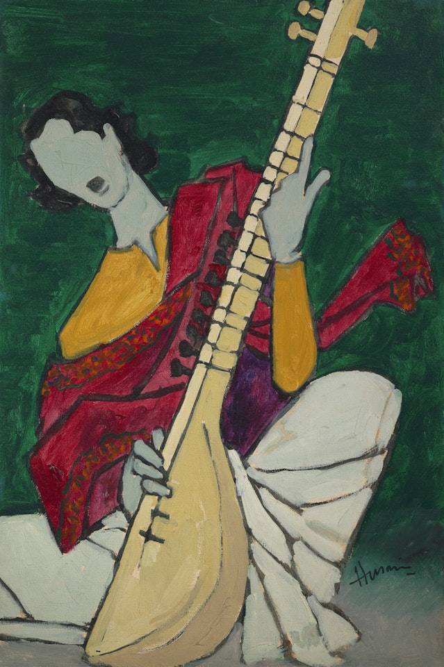 Untitled (Sitar Player) by M.F. Husain