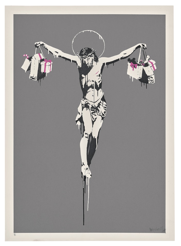 Christ with Shopping Bags by Banksy