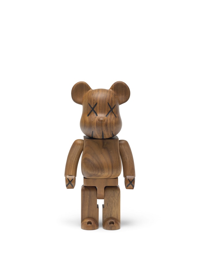 400% Wooden Be@rbrick, BWWT by Kaws