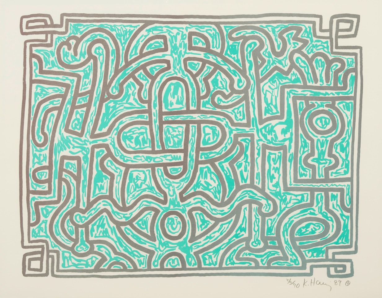 Plate 5, from Chocolate Buddha by Keith Haring