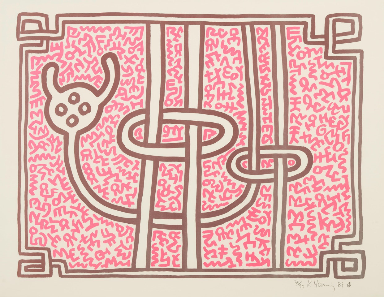 Plate 3, from Chocolate Buddha by Keith Haring