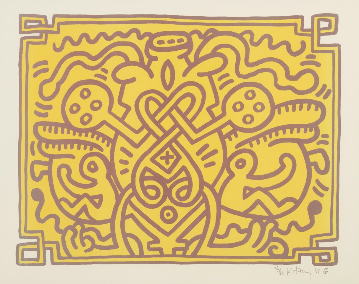 Plate 4, from Chocolate Buddha by Keith Haring