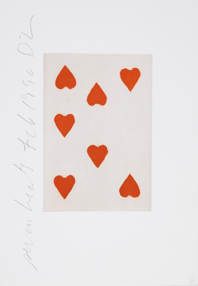 Five Plates, from Playing Cards 5 by Donald Sultan