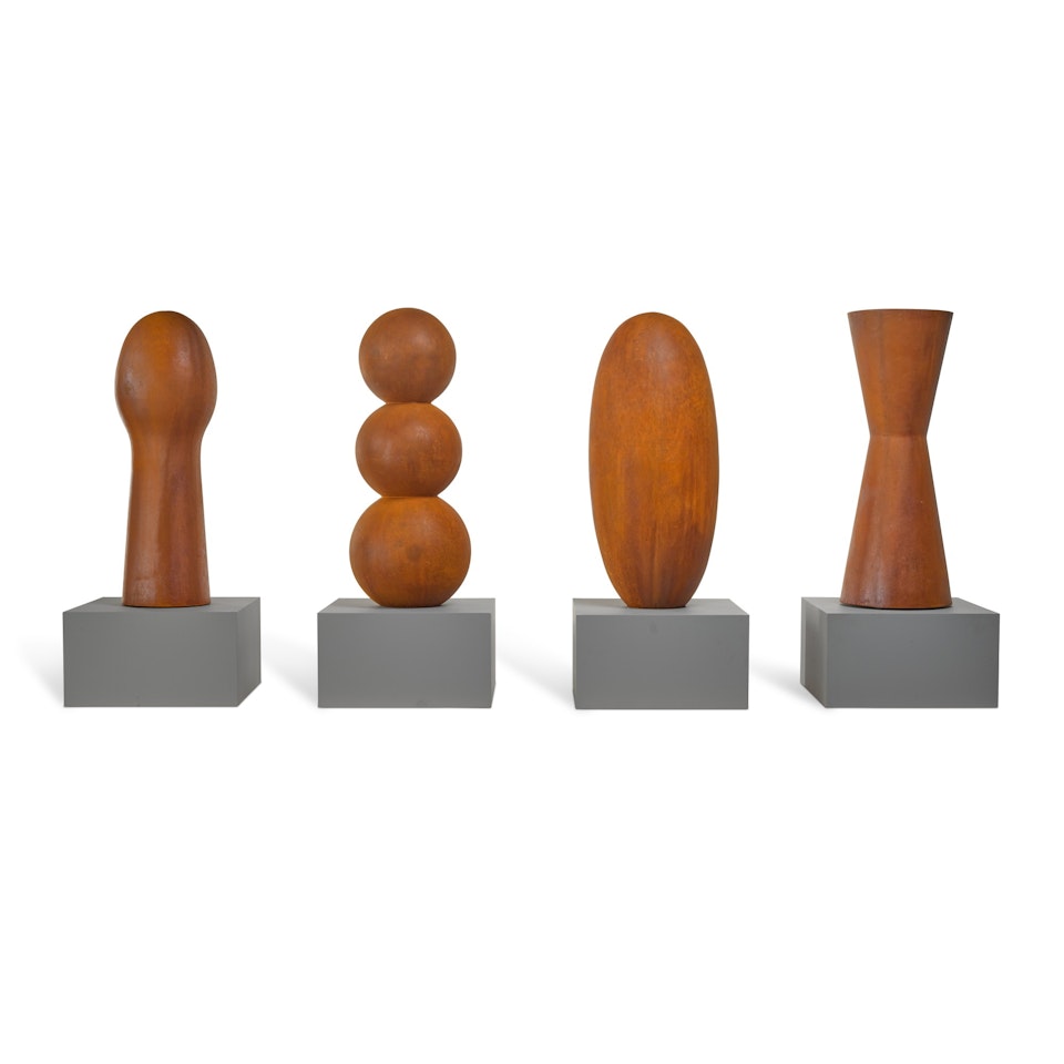 Peckham Bollards (Peg, Snowman, Penis and Oval) by Antony Gormley