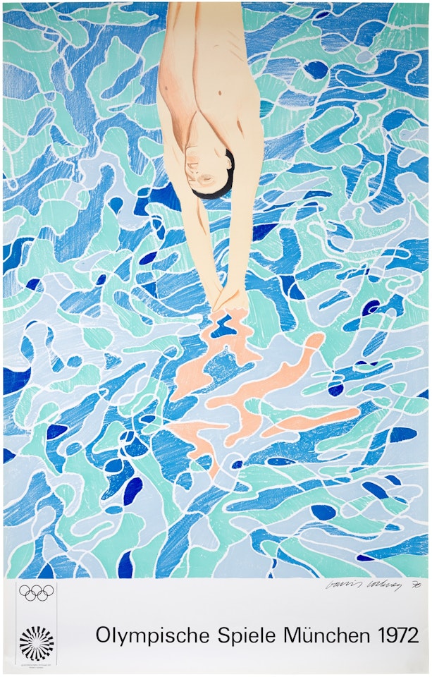 Diver Poster for Olympische Spiele München by David Hockney