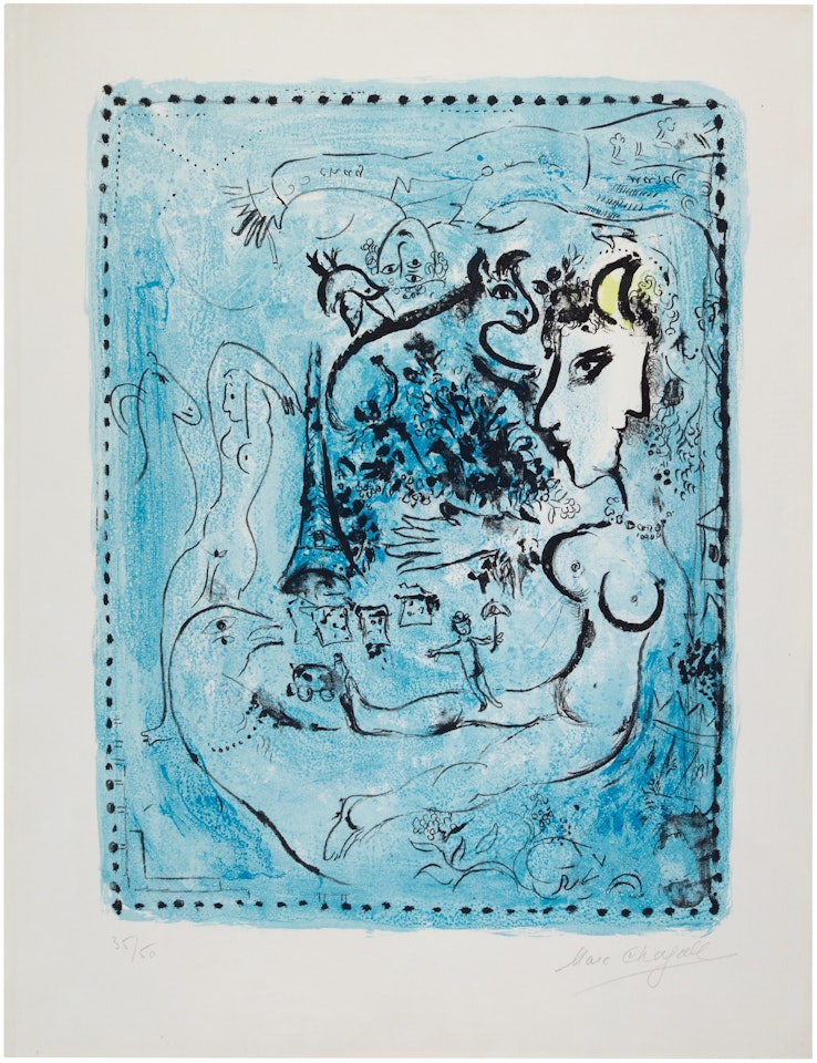 Nocturne (Mourlot 386) by Marc Chagall