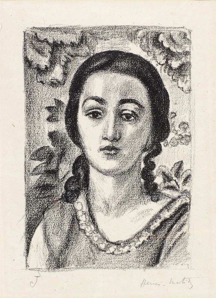 Jeune Fille aux Boucles Brunes (D. 448) by Henri Matisse