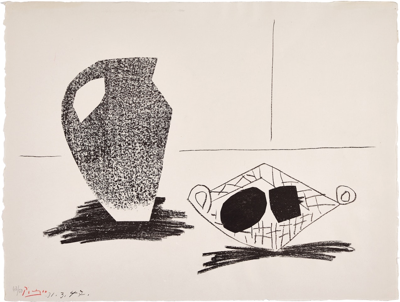 Nature morte au pot de gres (B. 443; M. 86) by Pablo Picasso