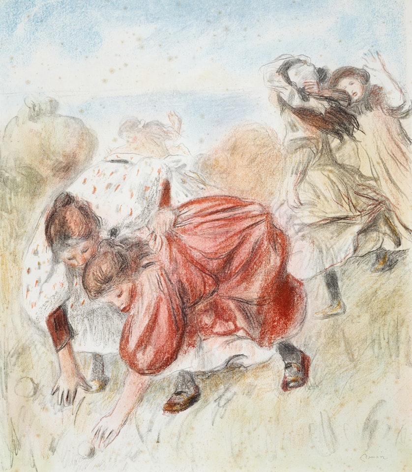Enfants jouant à la balle (D. 32) by Pierre-Auguste Renoir