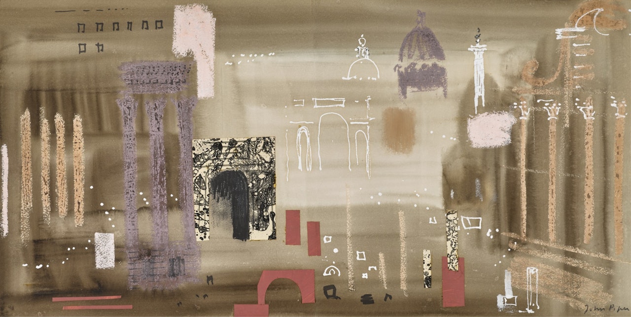 Capriccio of Rome, Design for the Cover of the Brandenburg Concertos by John Piper