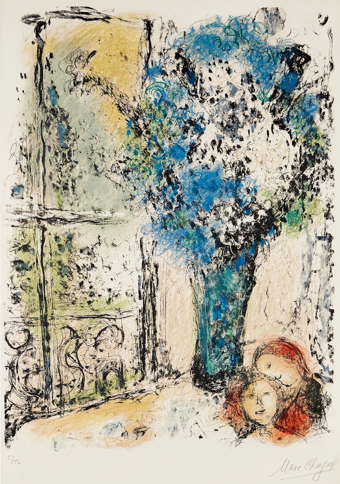 Le Bouquet bleu (The Blue Bouquet) (M. 710) by Marc Chagall