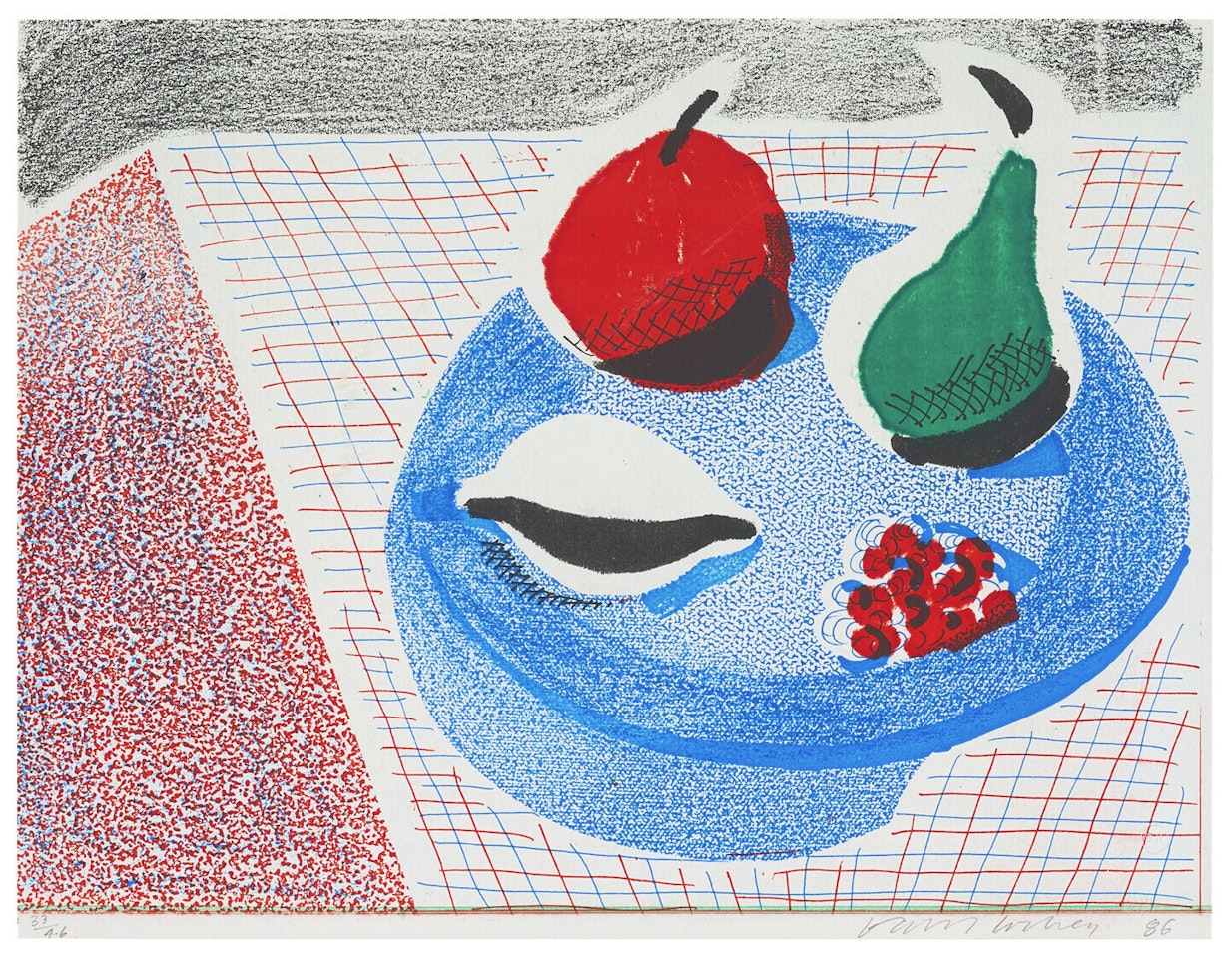 The Round Plate, April by David Hockney