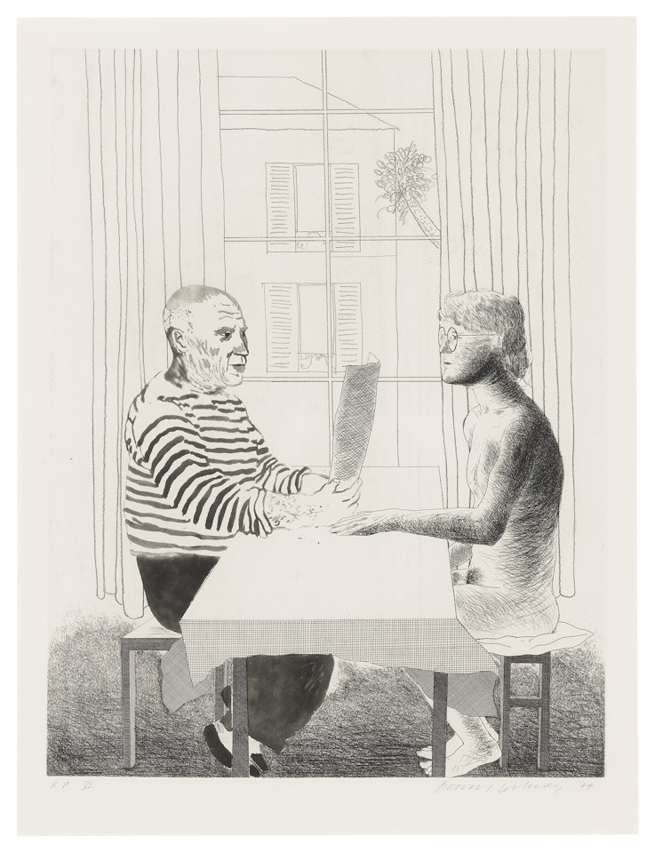 Artist and Model by David Hockney
