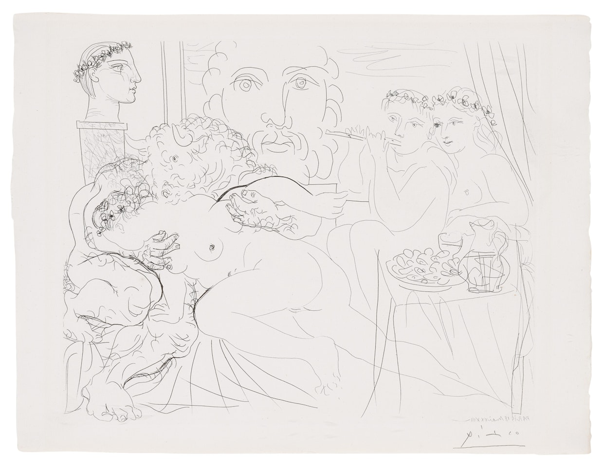 Minotaure caressant une femme, from: La Suite Vollard by Pablo Picasso