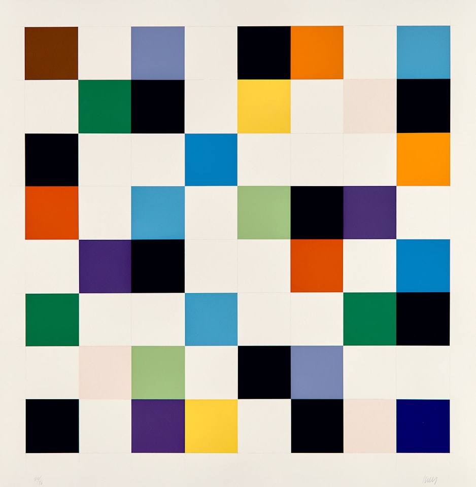 Colors on a Grid (T. 294, A. 140) by Ellsworth Kelly