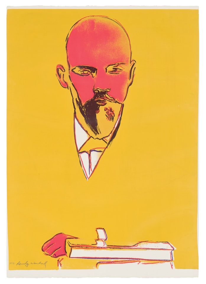 Lenin on Yellow Ground by Andy Warhol