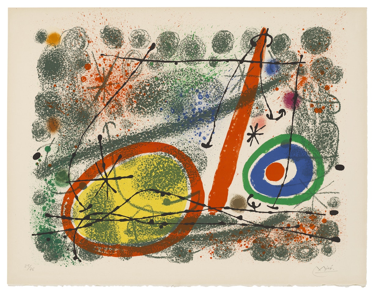 One plate from: Cantones by Joan Miró