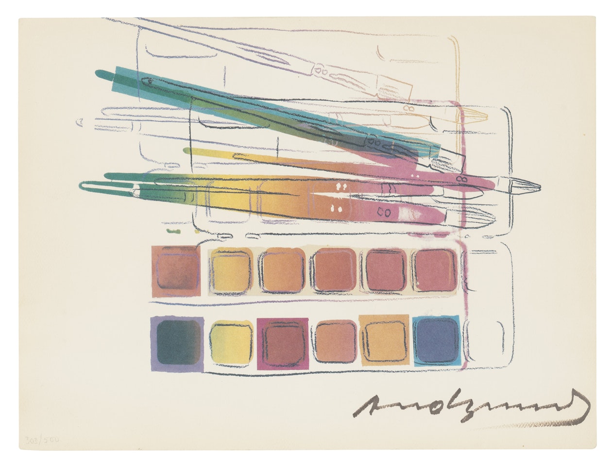 Watercolour Paint Kit with Brushes by Andy Warhol