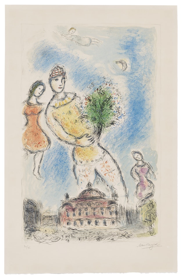 Dans le ciel de l'Opéra by Marc Chagall