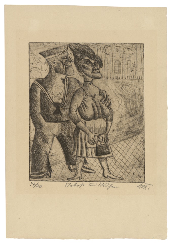 Matrose und Mädchen, from: Radierwerk II by Otto Dix