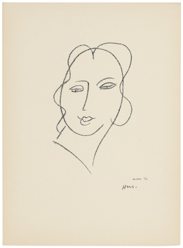 Tête voilée pour le chapelle by Henri Matisse