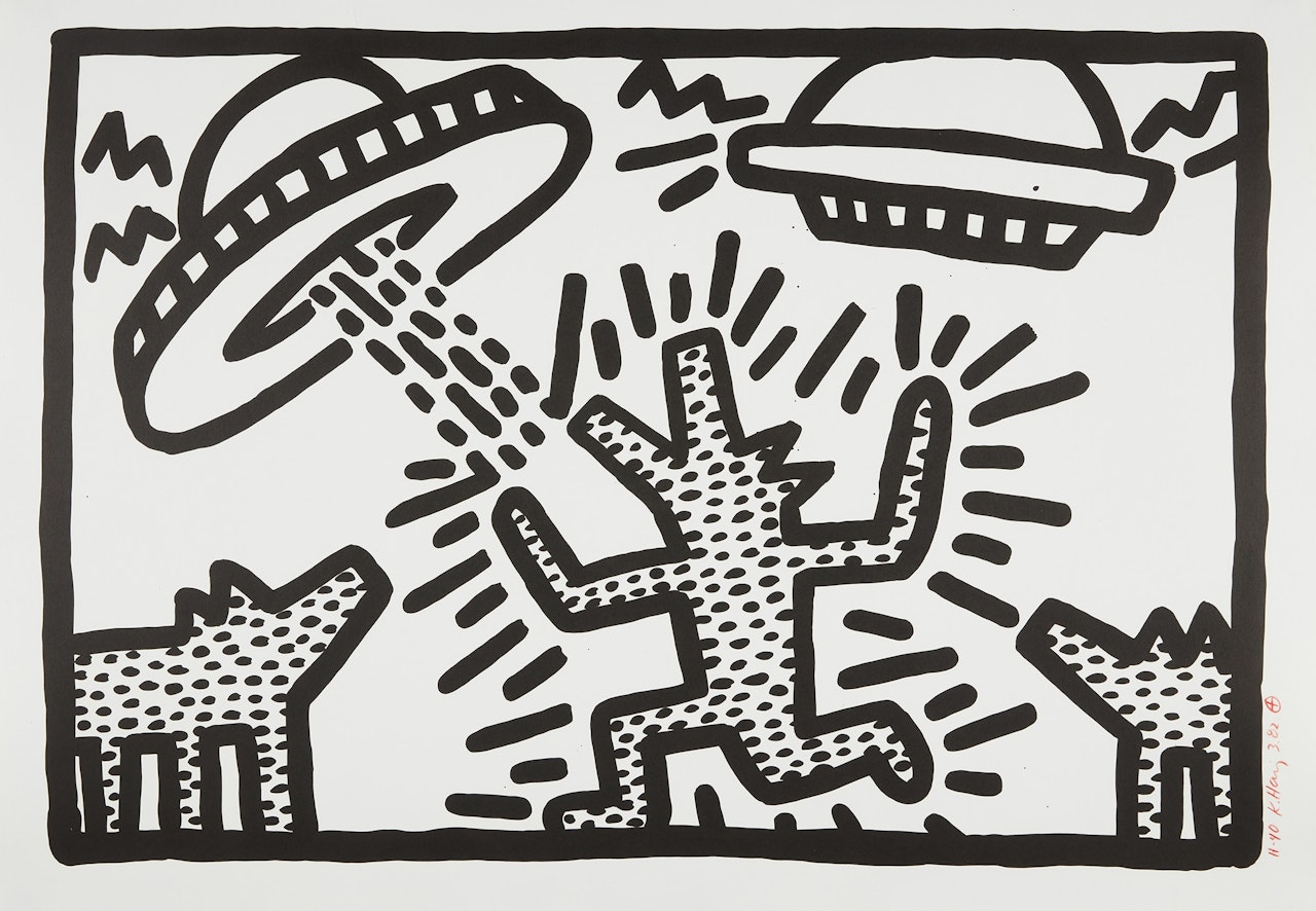 Untitled 1-6: one plate (L. p. 20) by Keith Haring