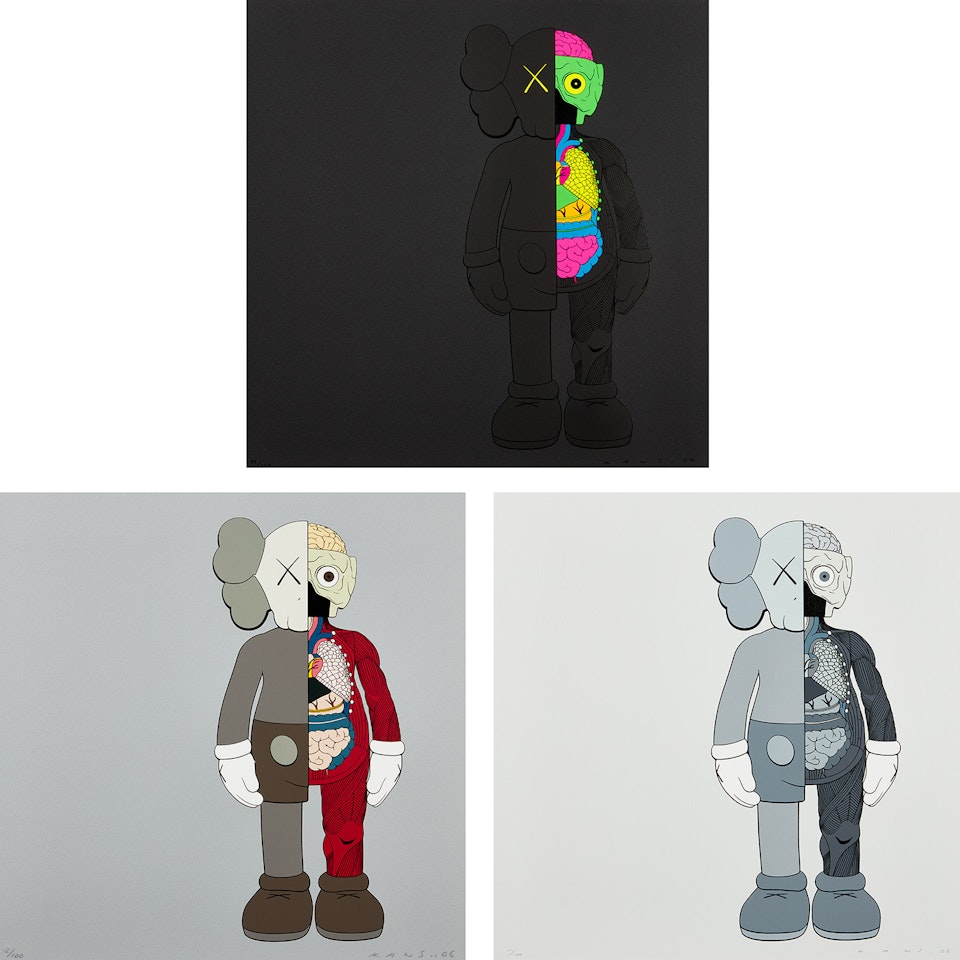DISSECTED COMPANION (BLACK); (GREY); and (BROWN) by Kaws