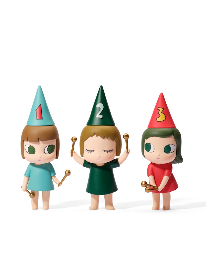 123 Drumming Girls (Set of Three) by Yoshitomo Nara
