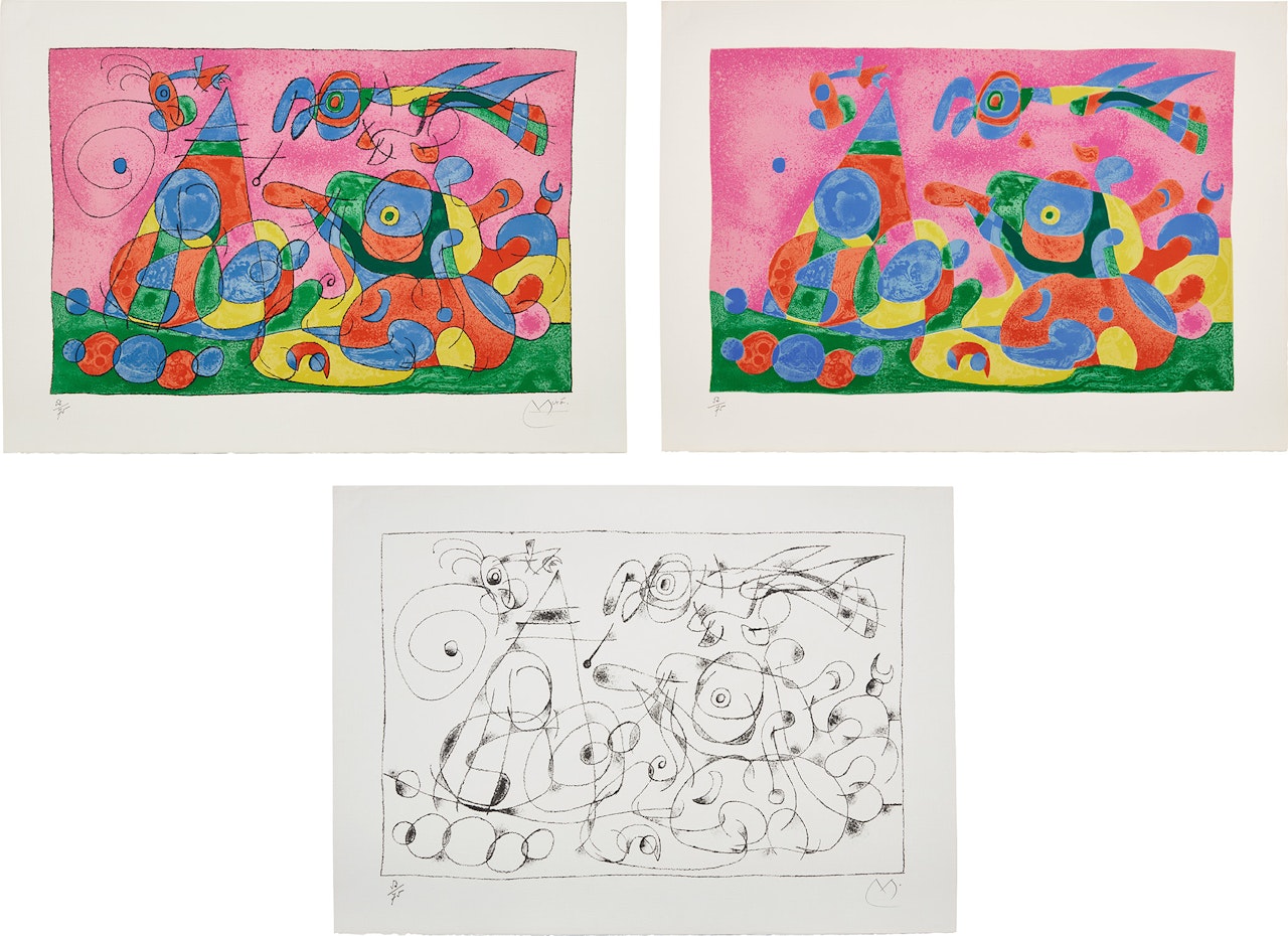Ubu roi (King Ubu): plate IX (three states) (M. 484-486, see C. bks 108) by Joan Miró