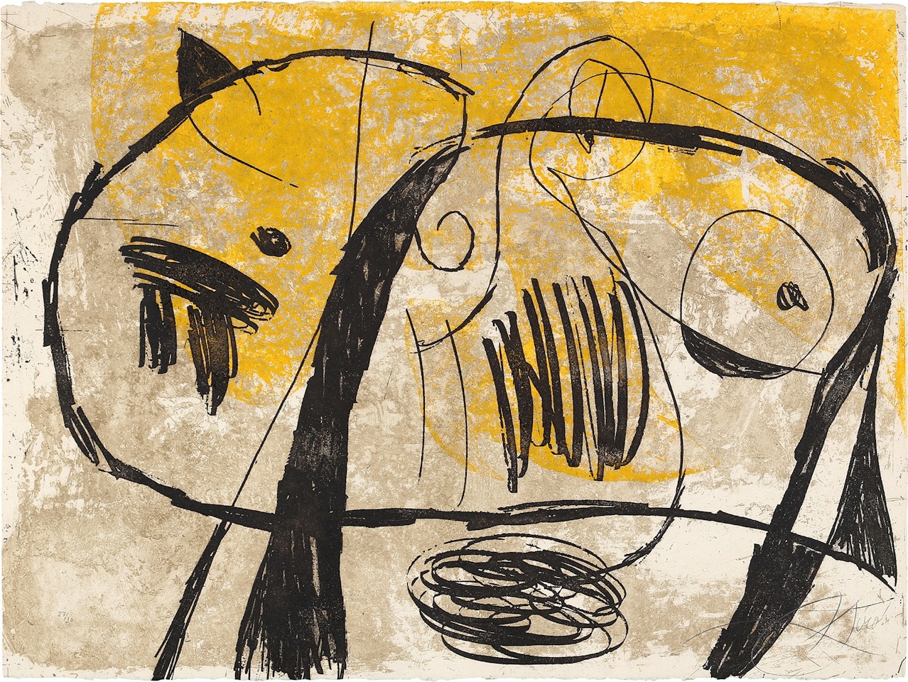 La Commedia dell'arte V (Comedy of Professional Artists V) (D. 1110) by Joan Miró