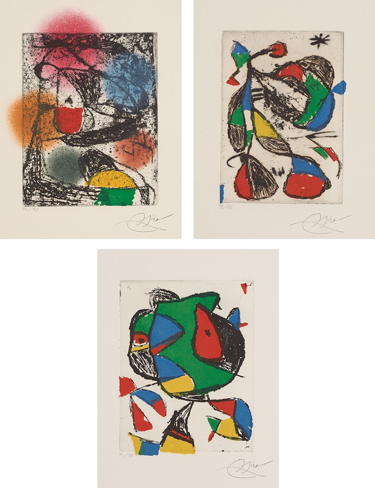 Barb I; Barb II; and Barb III (D. 1221-23) by Joan Miró