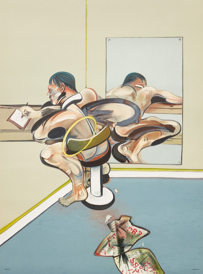 Figure Writing Reflected in a Mirror (S. 13, T. 8) by Francis Bacon
