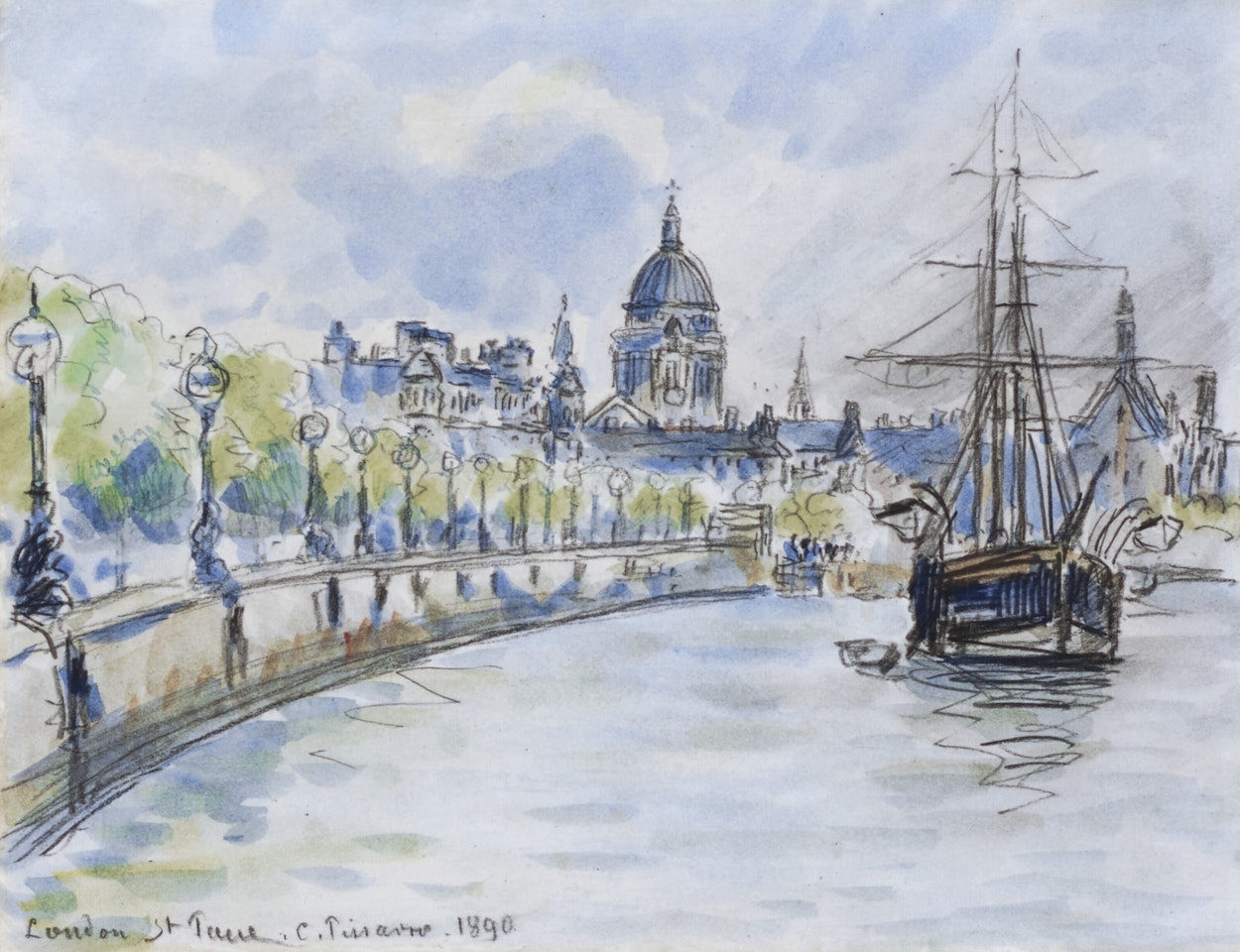 London, St. Paul's Cathedral by Camille Pissarro