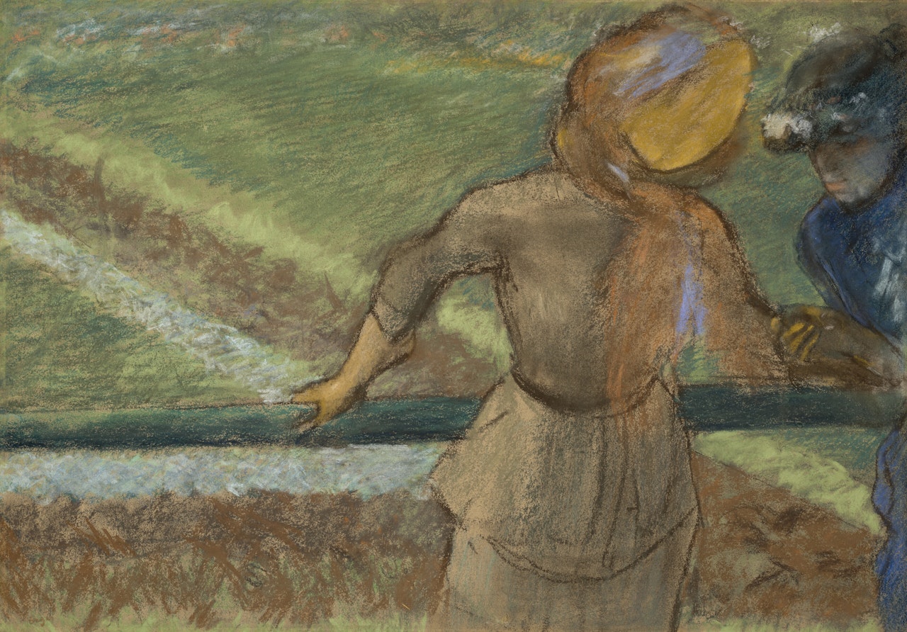 Deux femmes causant by Edgar Degas