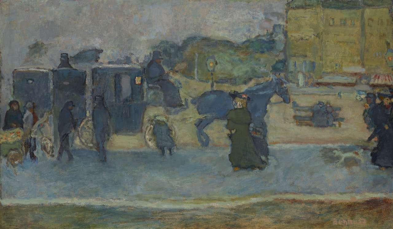 Les deux fiacres (Boulevard des Batignolles) by Pierre Bonnard