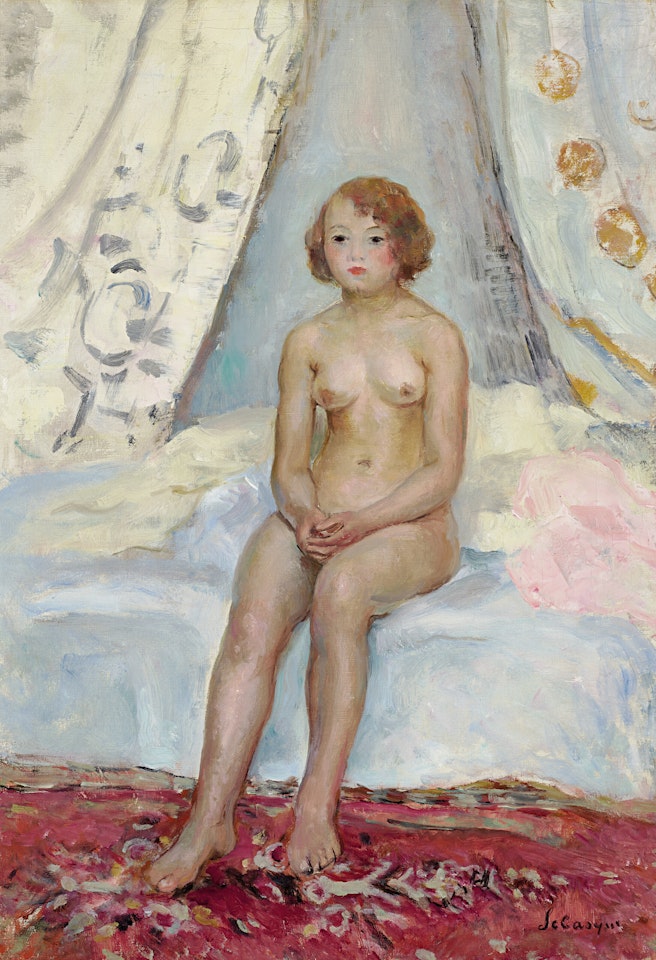 Nu assis dans une alcove by Henri Lebasque