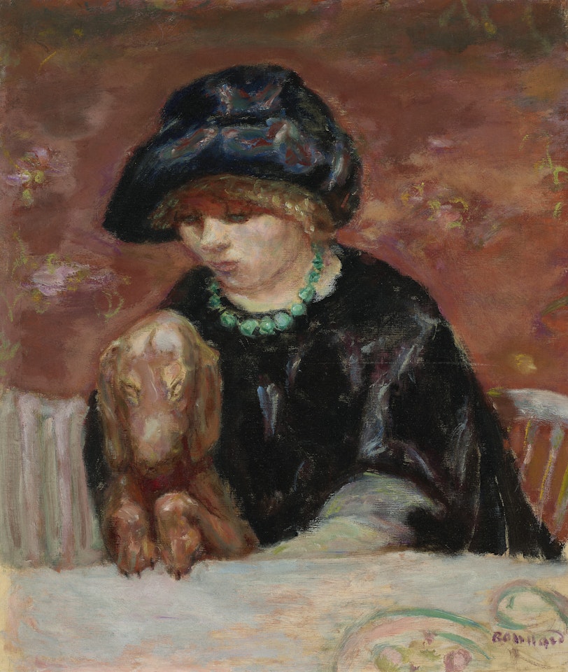 La femme au basset ou Portrait de Marthe Bonnard au basset by Pierre Bonnard
