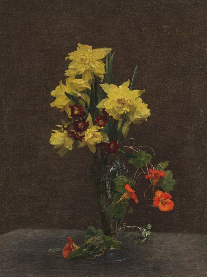 Jonquilles et capucines by Henri Fantin-Latour