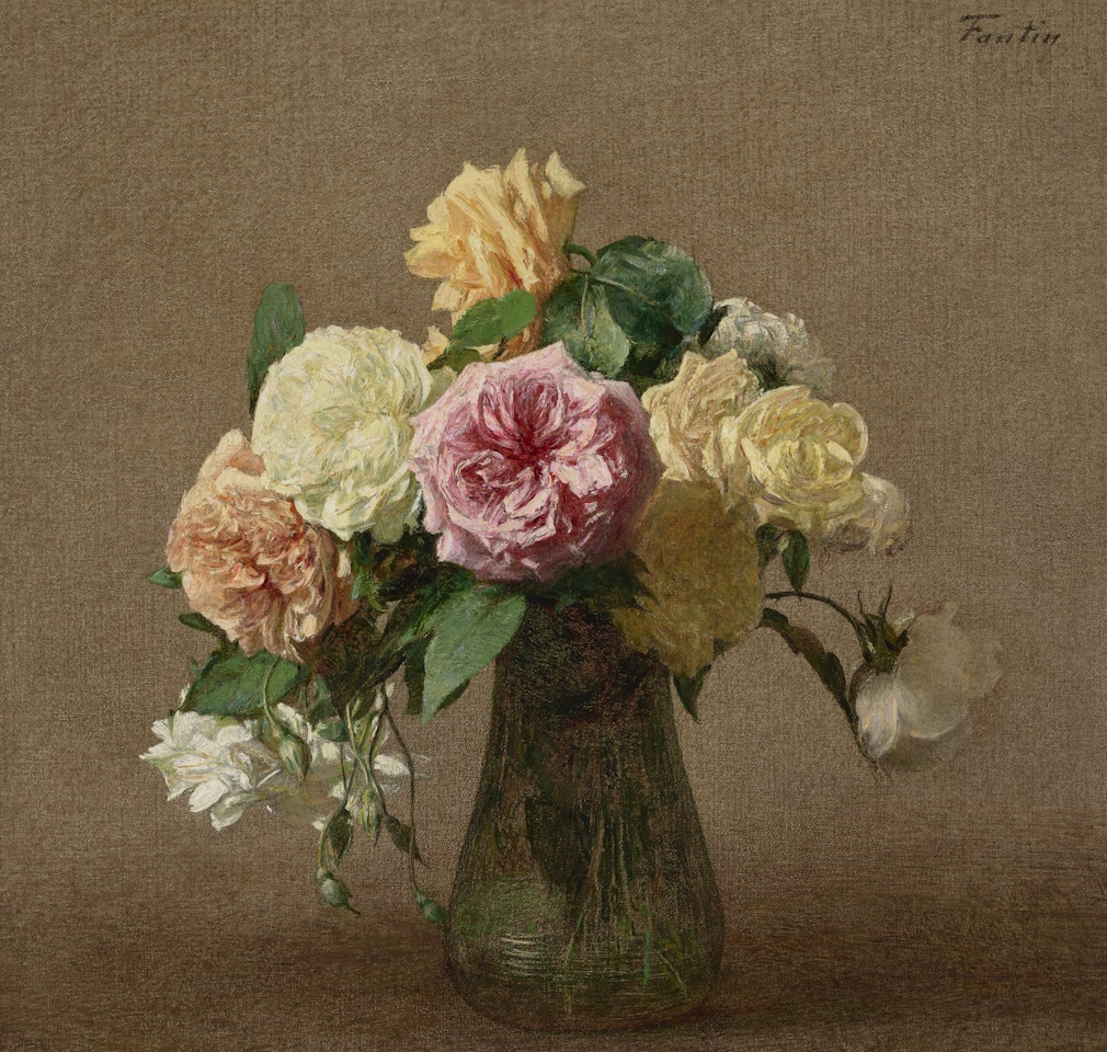 Roses by Henri Fantin-Latour