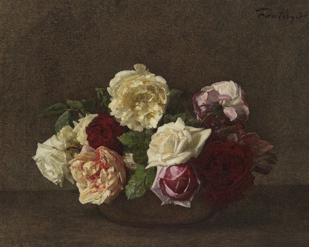 Roses dans une coupe by Henri Fantin-Latour