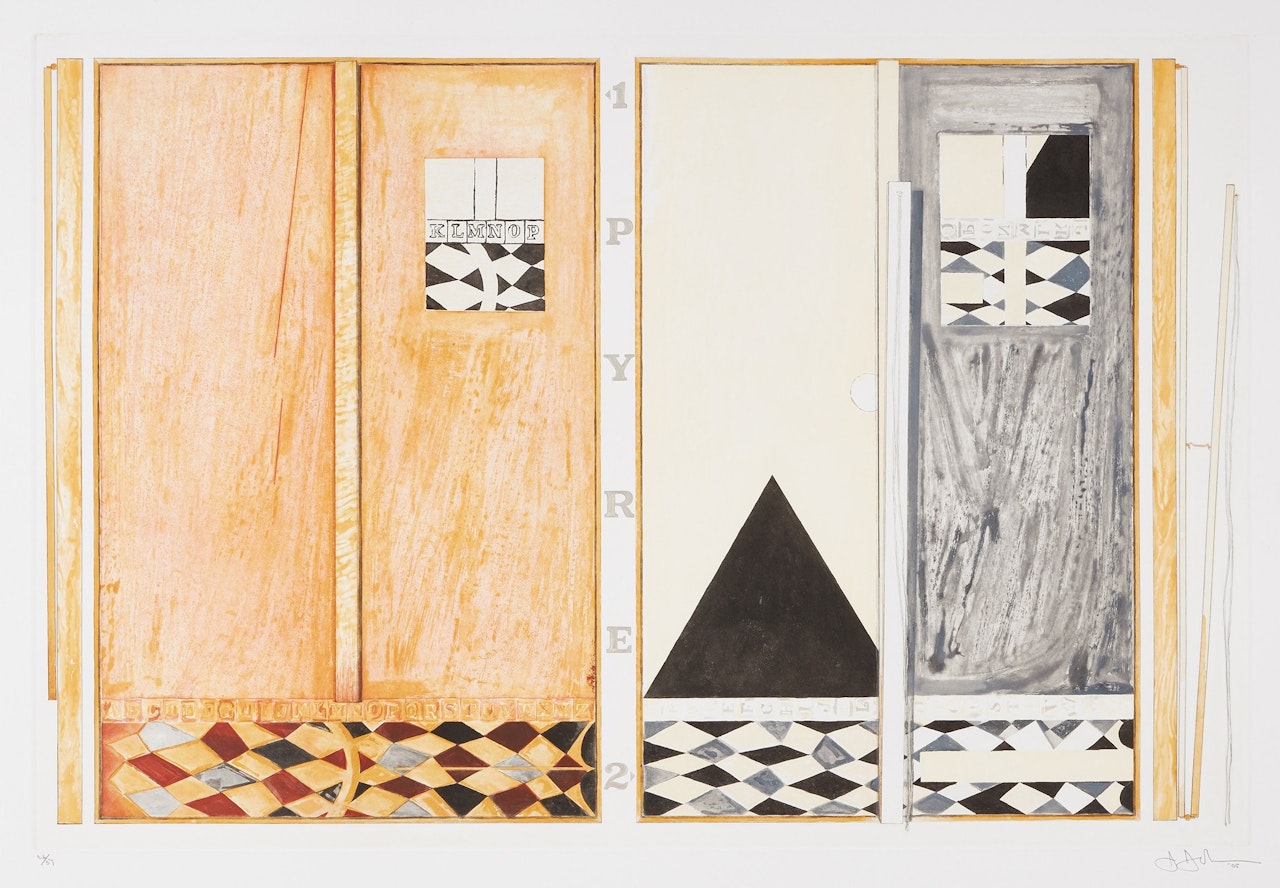 Pyre 1 and 2 by Jasper Johns
