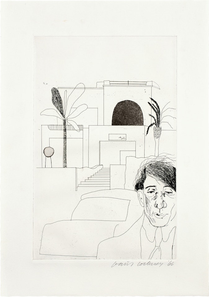 Illustrations for 14 Poems by C.P. Cavafy (S.A.C. 47-59, M.C.A.T. 47-59) by David Hockney