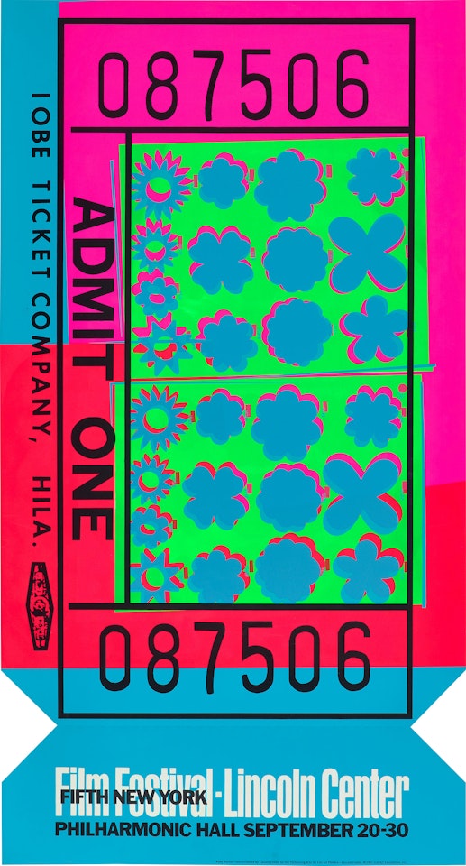 Lincoln Center Ticket (F. & S. 19, R. p. 130) by Andy Warhol