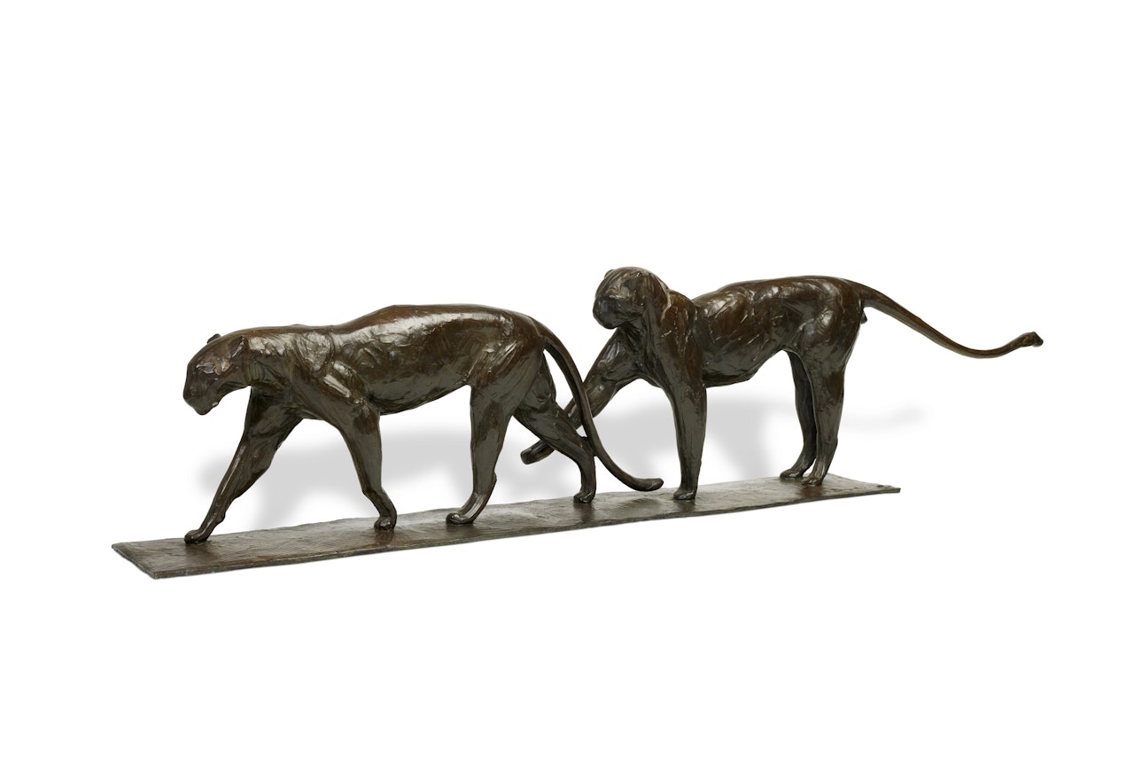 "Deux léopards marchant" by Rembrandt Bugatti