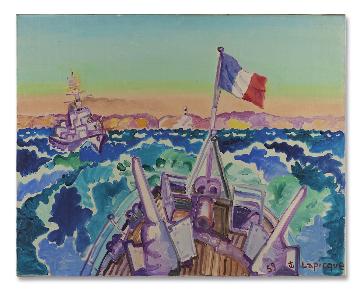 Manœuvres au large de Brest by Charles Lapicque